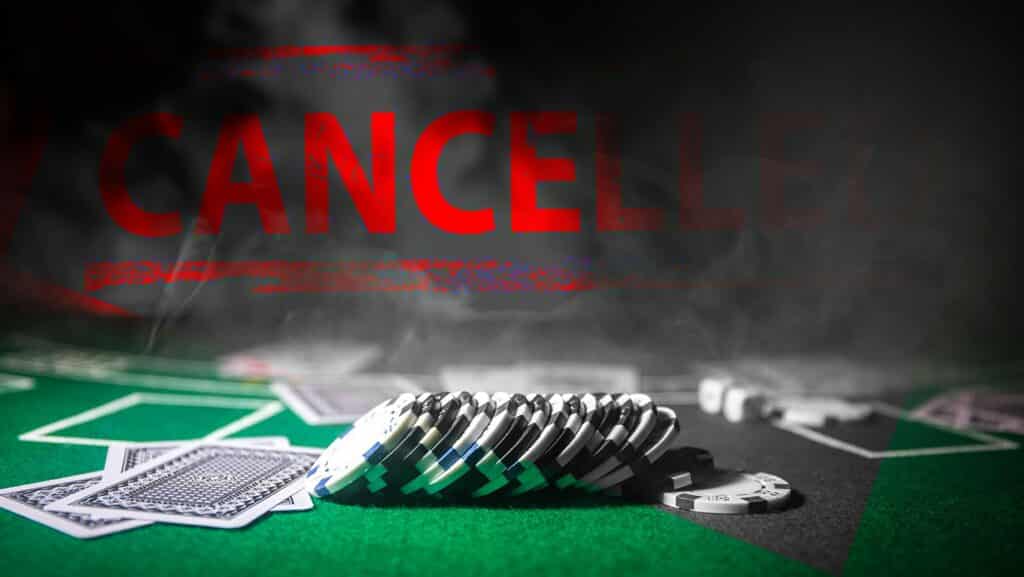 การแข่งขันโป๊กเกอร์ยุโรป (European Poker) ถูกยกเลิก